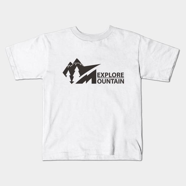 Mountain Exploration Kids T-Shirt by Magniftee